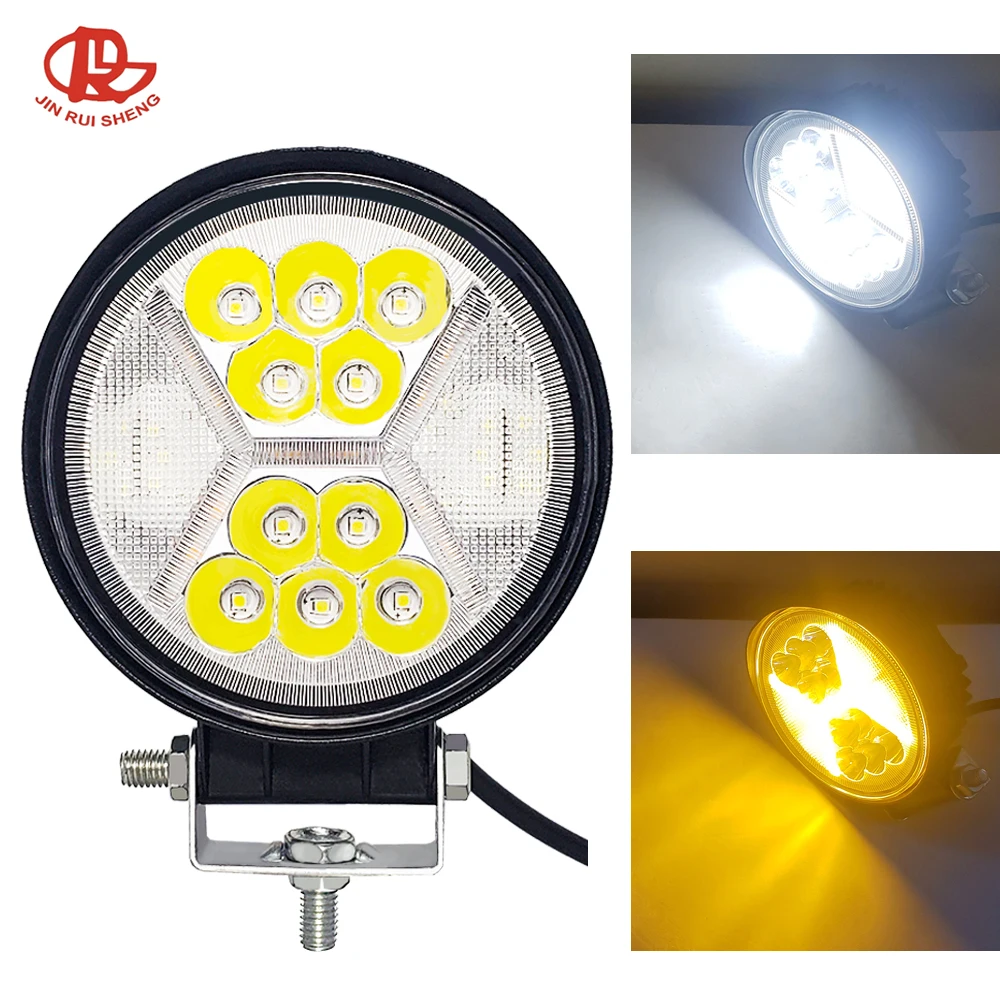 

4 Inch Round LED Work Light Bar 45W Spot Flood Beam For Offroad 4x4 SUV Tractor Truck Car Motorcycle Driving Fog Lamp Headlights