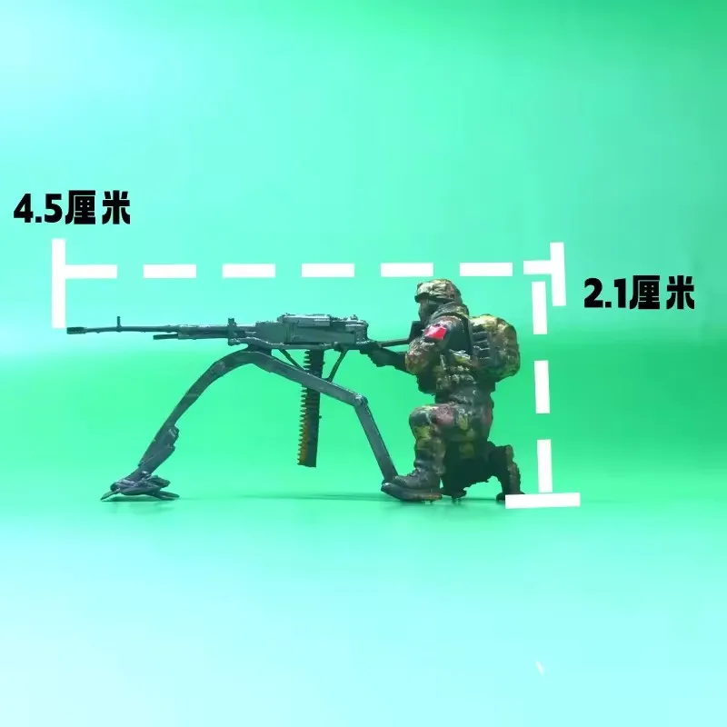 Nieuwe 1:64 Model Scène van Chinese Volksbevrijding Leger Zware Machinegeweer Artillerie Actiefiguren DIY Scène Accessoire Display