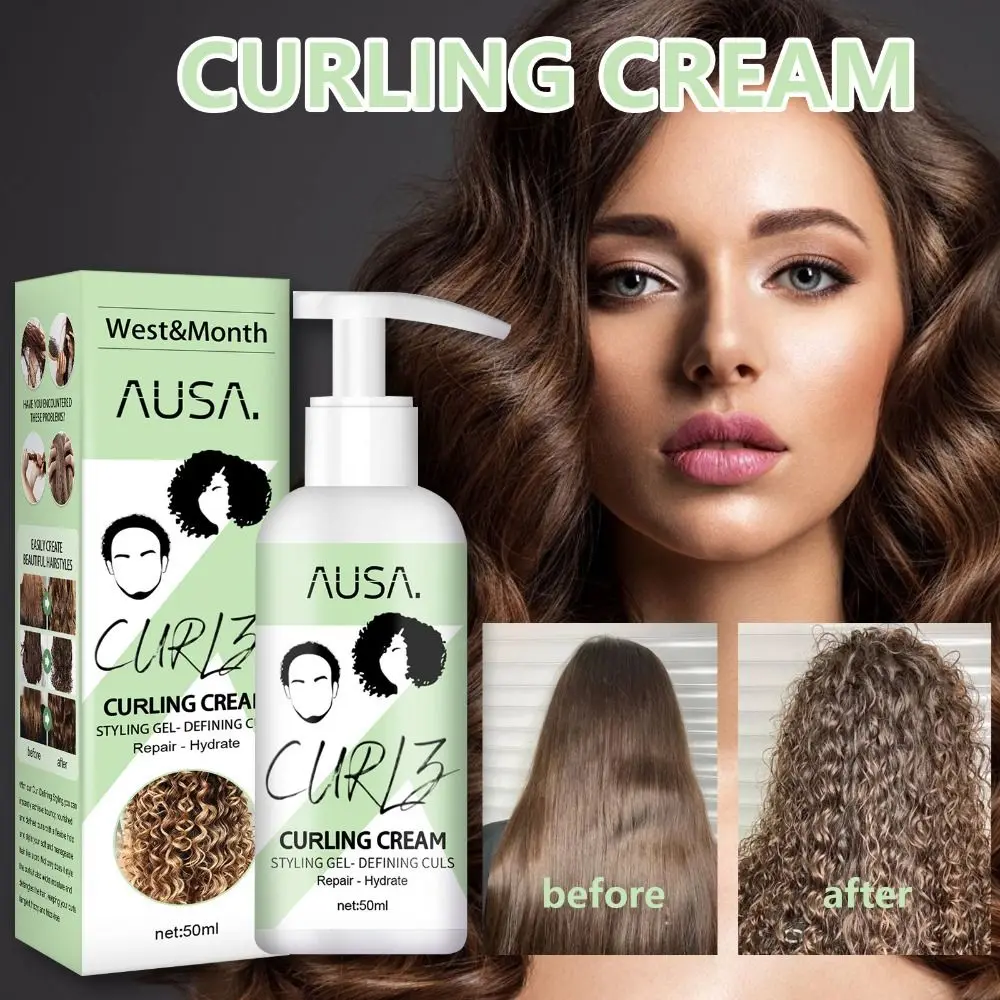 Crema hidratante para realzar ondas y rizos, crema de peinado para el cabello rizado, potenciador de rizos, crema para definir rizos