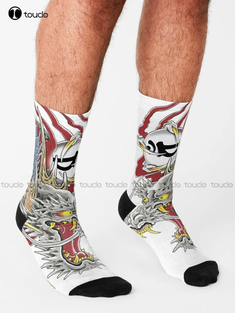 Kiryu Kazuma Dragon Tattoo Yakuza Socks Men Socks High Quality Cute Elegant Lovely Kawaii Cartoon Sweet Cotton Sock New Popular