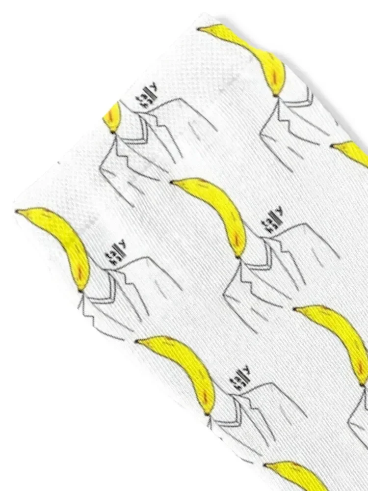 Meias Banana Floral para Homens e Mulheres, Toe Sports, Meias Fashion