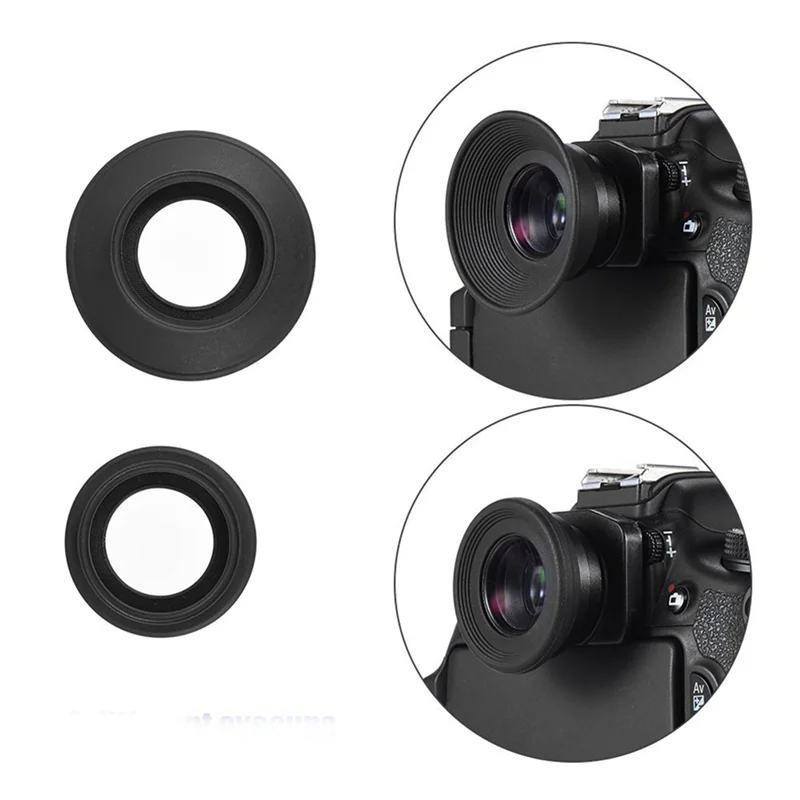 

【Sleek Design】2Pcs 1.51X Fixed Focus Viewfinder Eyepiece Eyecup Magnifier For Canon Nikon Sony Pentax Olympus With 4 Eyepatch
