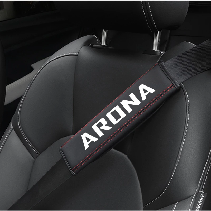 For SEAT Arona car styling accessories  Top leather material automotive seat belt cover shoulder protector