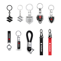 Car Emblem 3D Metal Leather Key Chain Keyring Pendant Accessories For Suzuki Grand Vitara Samurai Gsx S750 Vstrom 650 Jimmy Alto