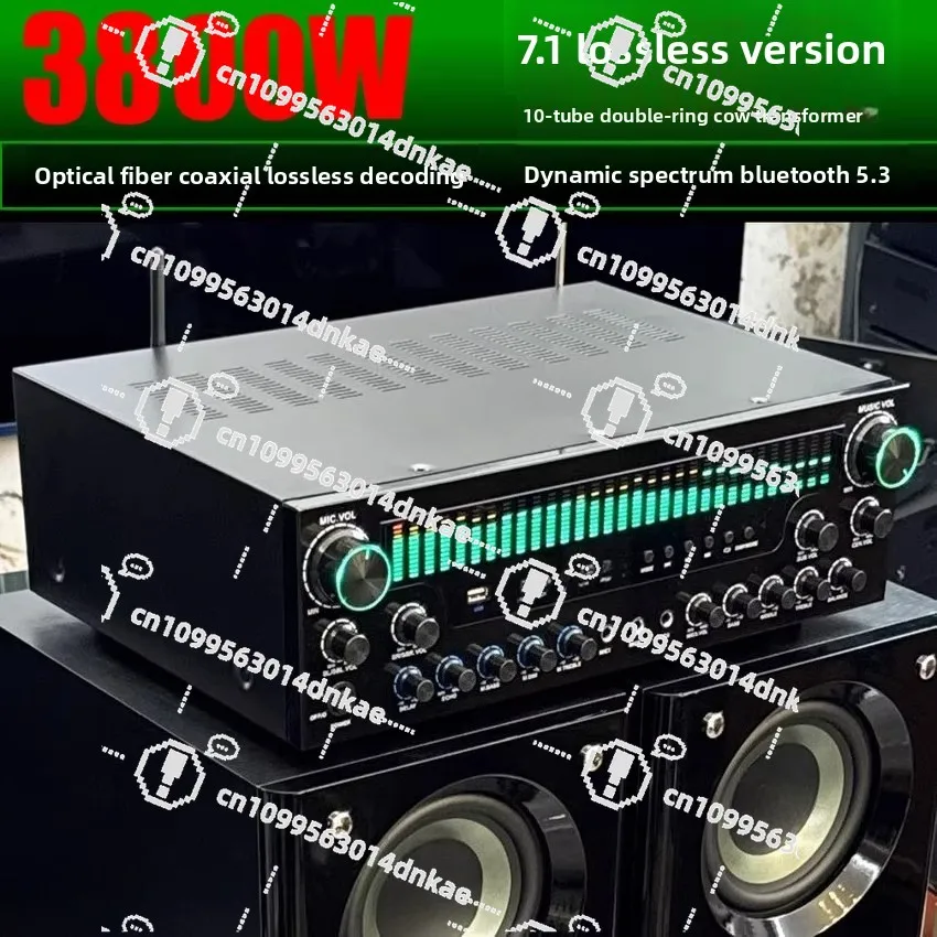 8000Sw Lossless Version 2500W7.1 Partition Large Screen Power Amplifier Heavy Bass High Fidelity Power Amplifier HF