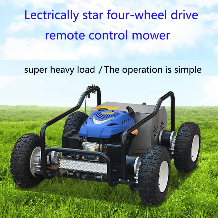 New Energy Electric Lawn Mower Remote Control Zero Turn Garden Grass Cutting Machine Riding Machine Featuring Motor Gear Gearbox