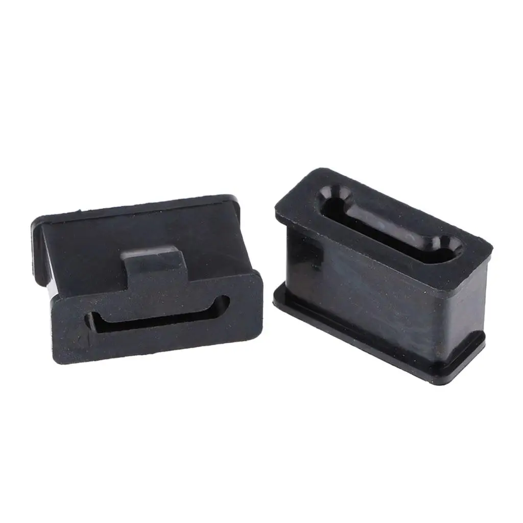 2 Pack Muffler Rubber Mount Isolator Replacement for Motorcycles, Black