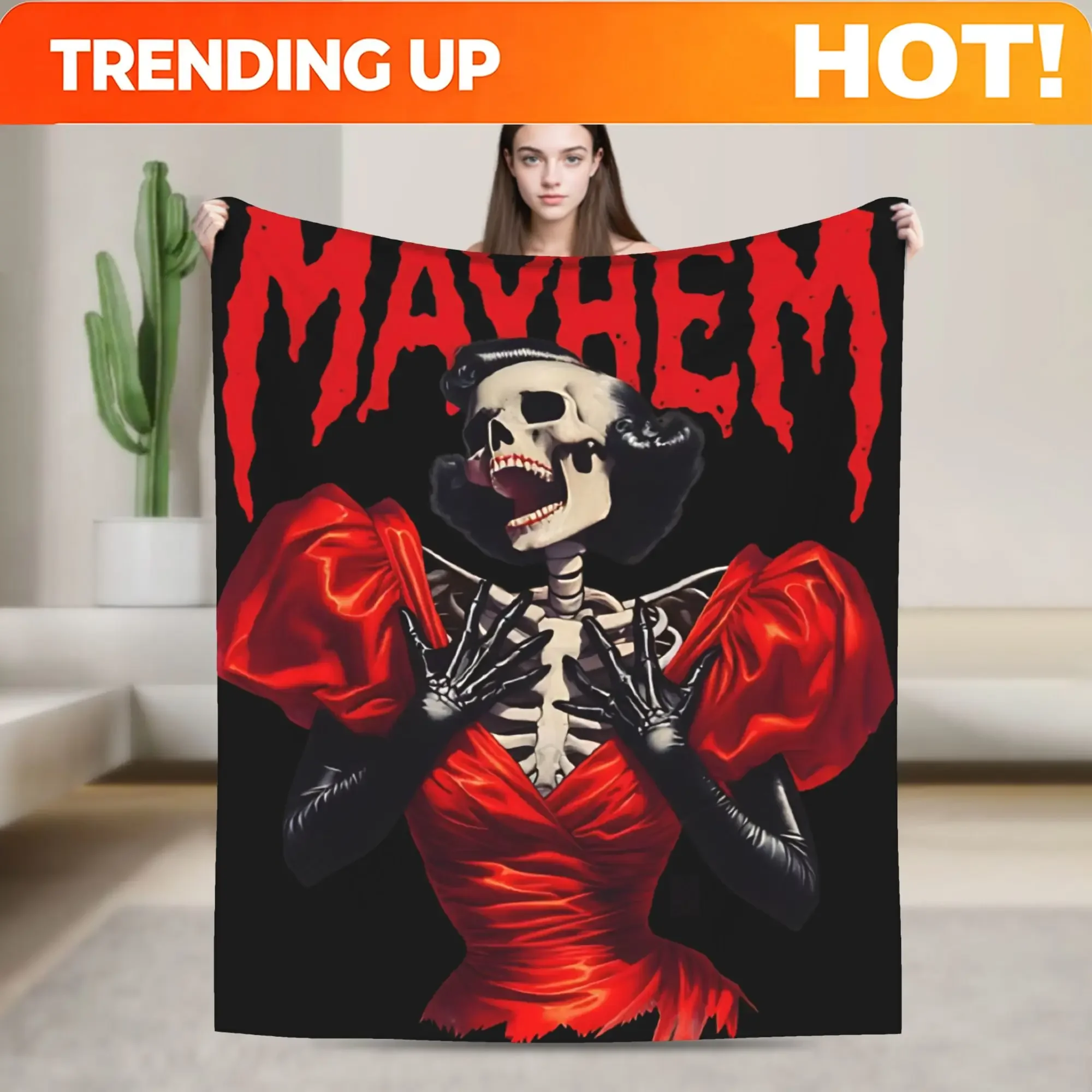 Customization Mayhem Ball Lady Gaga Flannel Blankets Customized Throw Blankets For Home 125*100cm Bedspread