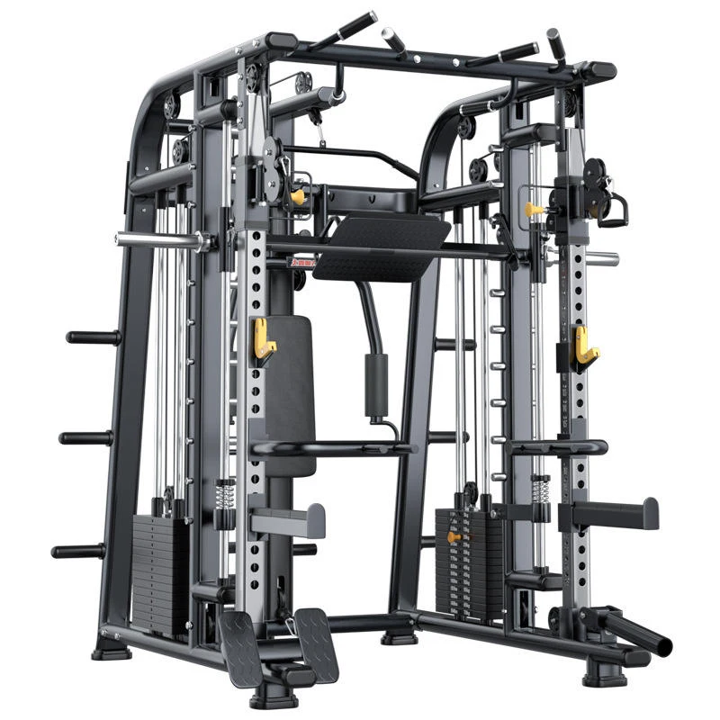 

Wholesale Modern Multi-Functional Smith Machine Durable Adjustable Barbell Squat Rack Gym Equipment for Unisex Fitness Training