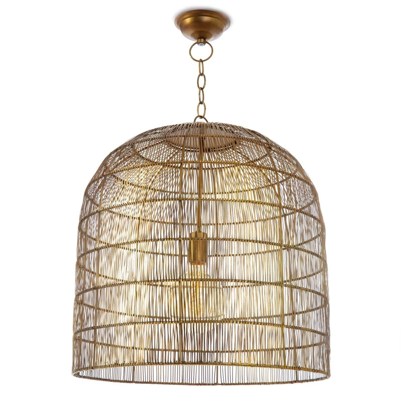 

New York Downtown Park Imports Golden Silk Bird Cage Decorative Art Pendant from Alexandria City