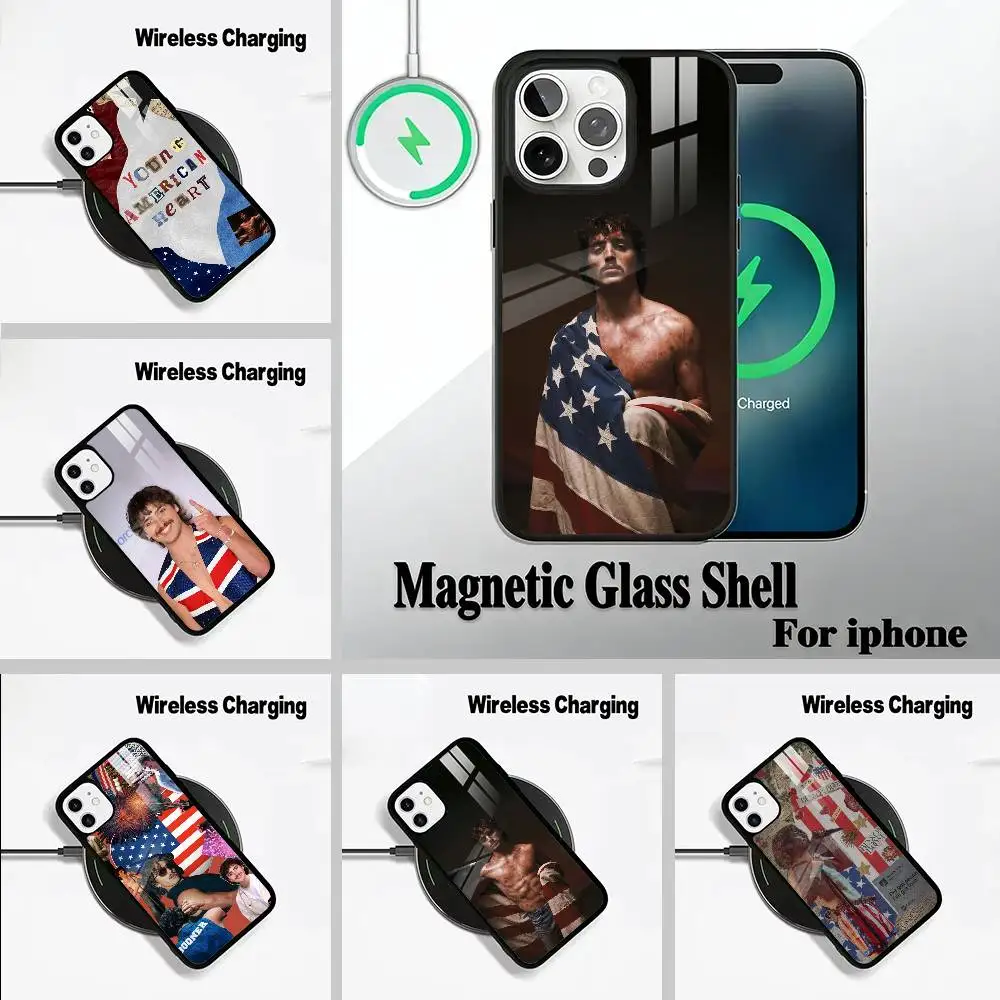 

B-Benson Boone American H-Heart Phone Case For IPhone17 16 15 14 13 12 11 Pro Max 16/15/14Plus Wireless Charger Cover Funda