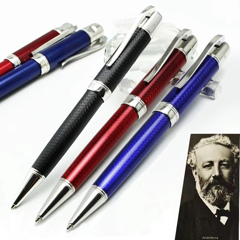 

Luxury Monte Writer Jules Verne Edition Ocean Blue Red Black Metal MB Fountain Rollerball Ballpoint Pen 14873/18500