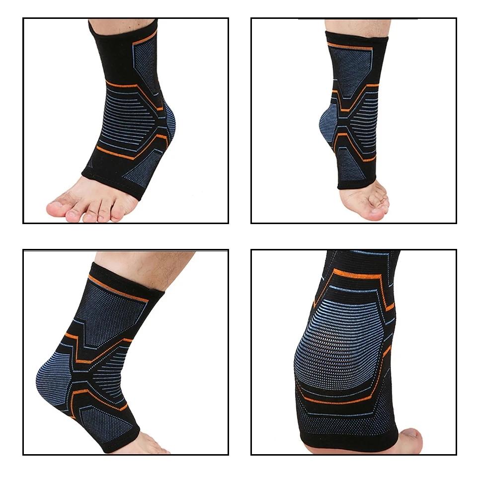 LOOGDEEL 1PCS Elastic Knitted Sports Ankle Support Brace Fitness Cycling Yoga Basketball Volleyball Foot Joint Ankle Protection