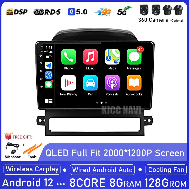 

9" 4G LTE Android 12 For Chevrolet Captiva 2008 - 2012 Car Radio Multimedia Video Player Navigation GPS RDS BT IPS Screen No DVD