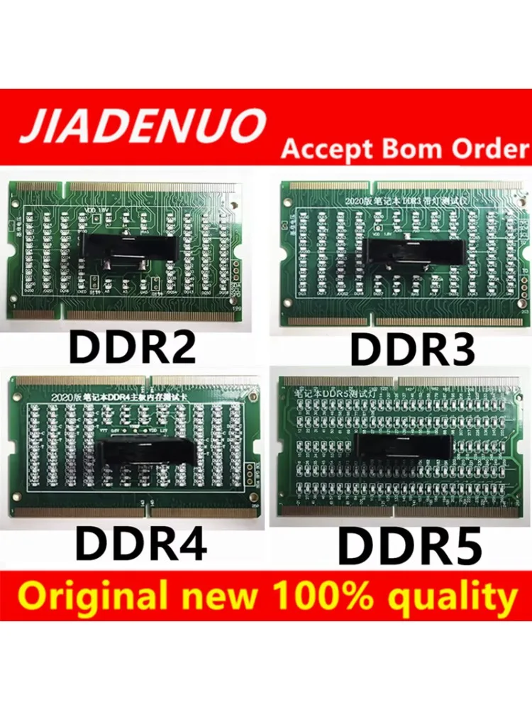 Karta testowa analizatora diagnostycznego SDRAM SO-DIMM Pin Out do notebooków, karta testera LED, tester gniazd pamięci DDR2 DDR3 DDR4 DDR5 — zdjęcie produktu 7