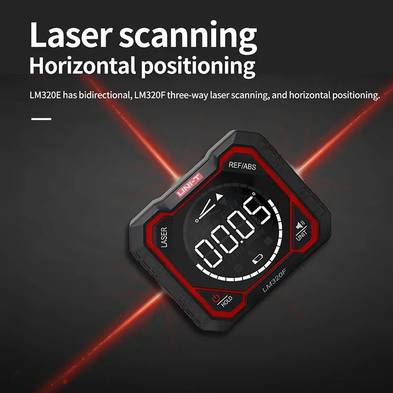 

UNI-T Laser Inclinometer Digital Angel Meter with Absolute Relative Angle Measurement Magnetic Inclinometer Angle Measurement
