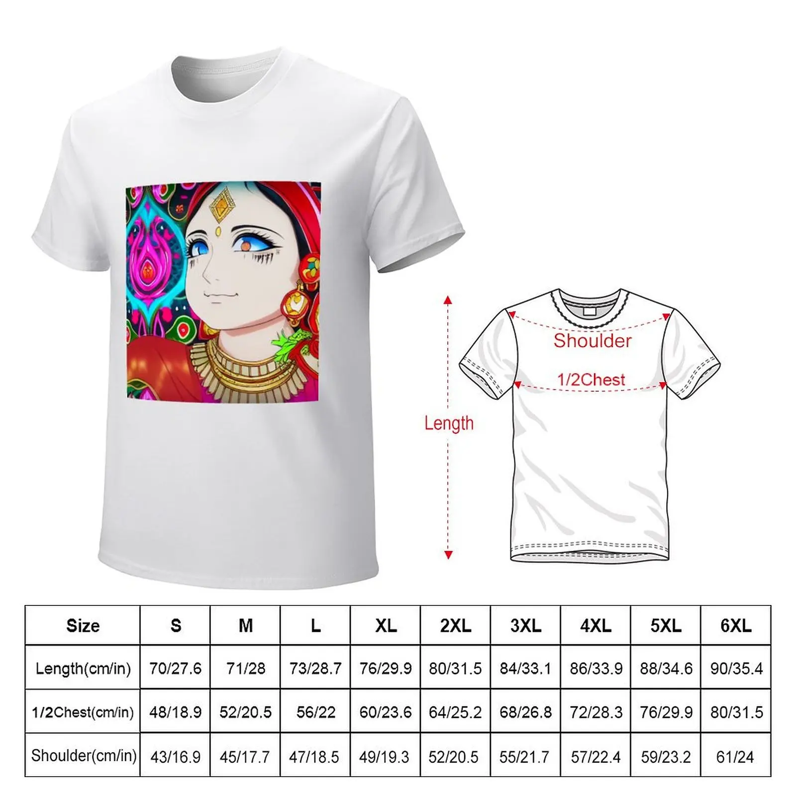 Indian Art Masterpieces in Anime T-shirt summer tops vintage shirts graphic tees oversizeds men clothing