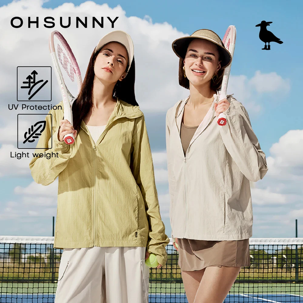 OHSUNNY Women's Sun Protection Hoodie Lightweight Full-Body Coverage Jacket UPF300+,Outdoor Sport Anti-UV Hoodies