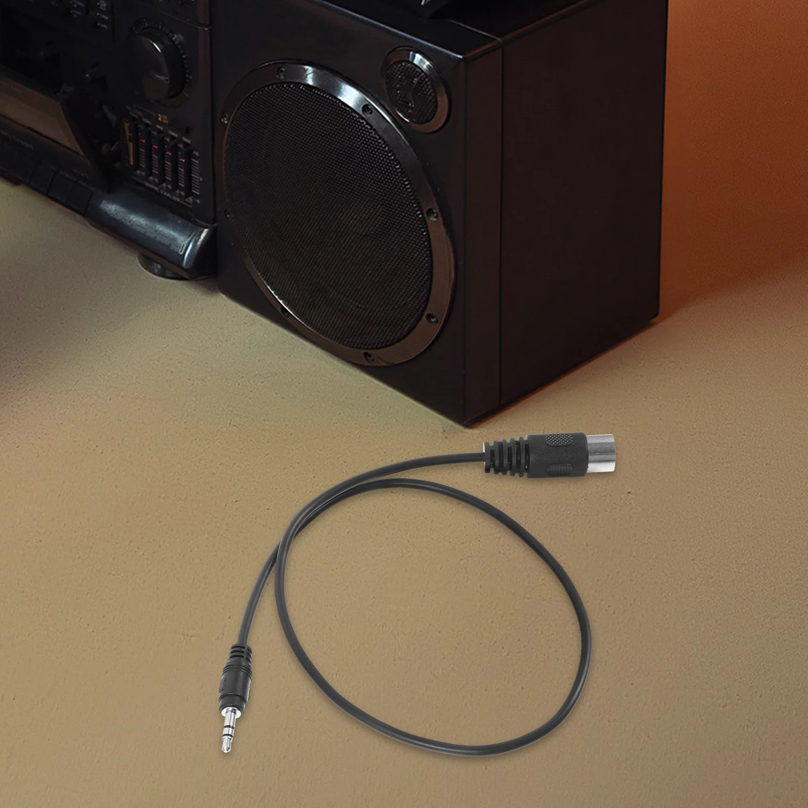 

3.5mm Audio Adapter Cable 5 Pin Durable Metal Rubber Plug and Play Converter for Computer Audio Interface Transmission