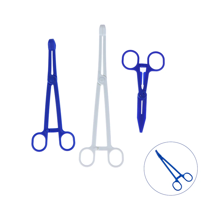 1Pcs Medical Use Plastic Hemostat Forceps Sharp Mouth Pliers Surgical Cottonball Sponge Clamp Plastic disinfection pliers