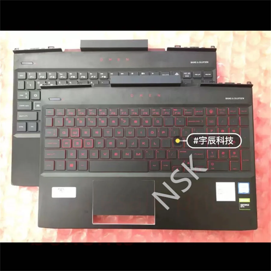 

Original For HP Omen 15-DC Series L24369-001 Laptop Palmrest Upper Case US Red/white Backlit Keyboard Touchpad