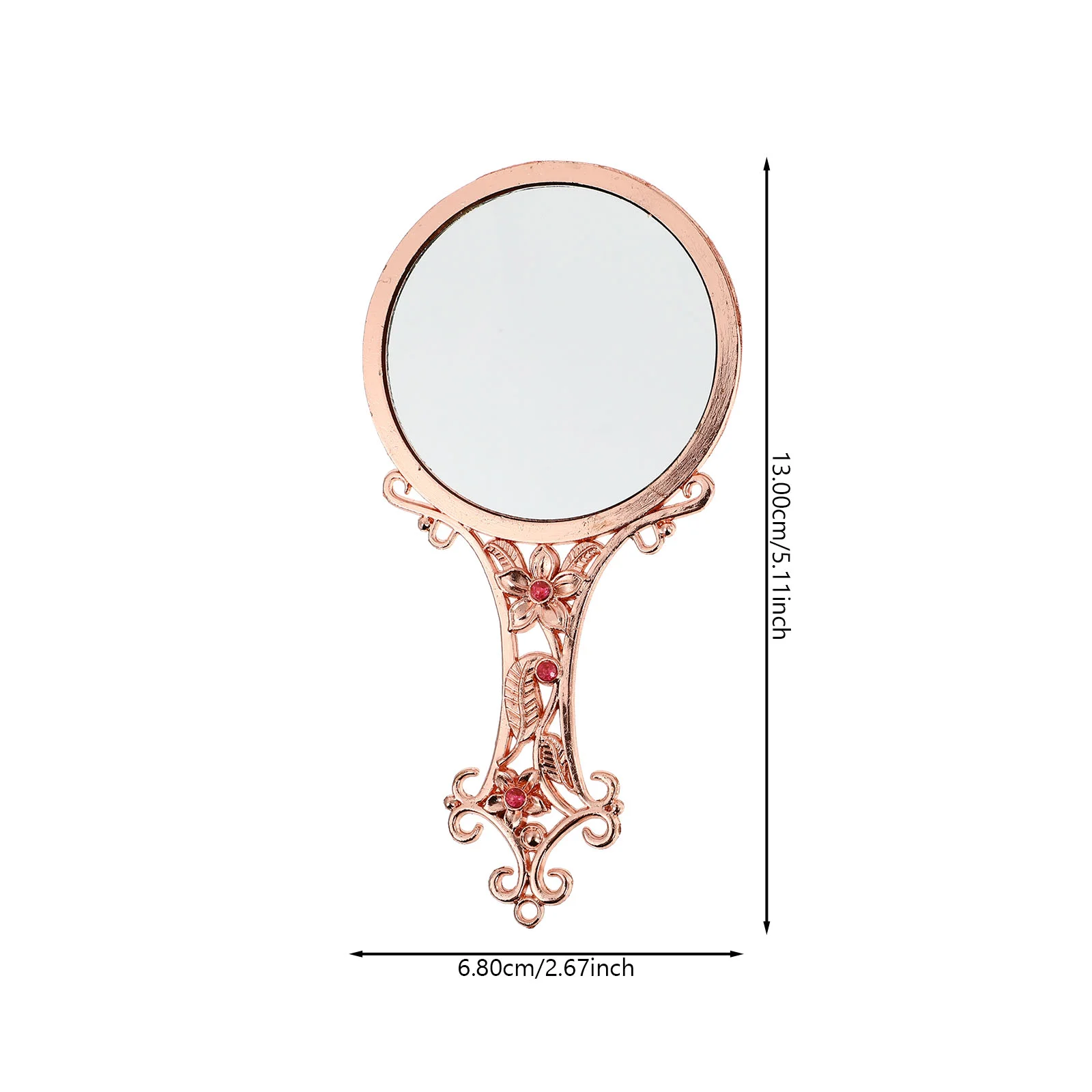 Hollow Makeup Mirror Comb Unbreakable Handheld Vanity Set Exquisite Exiquite Mini Gilded