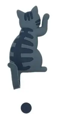 Creatief handdoekenrek Cartoon Kat Keuken Koelkastmagneet Sleutelhouder Buigbare Kat Staart Haak Keuken Kantoor Decoratie Haak