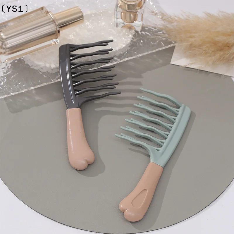 〔YS1〕1 Pcs Double Rows Of Wide Tooth Comb Long Perm Hair Curly Hair Fluffy Styling Tool Special Hair Comb Anti-Static Hairbrush