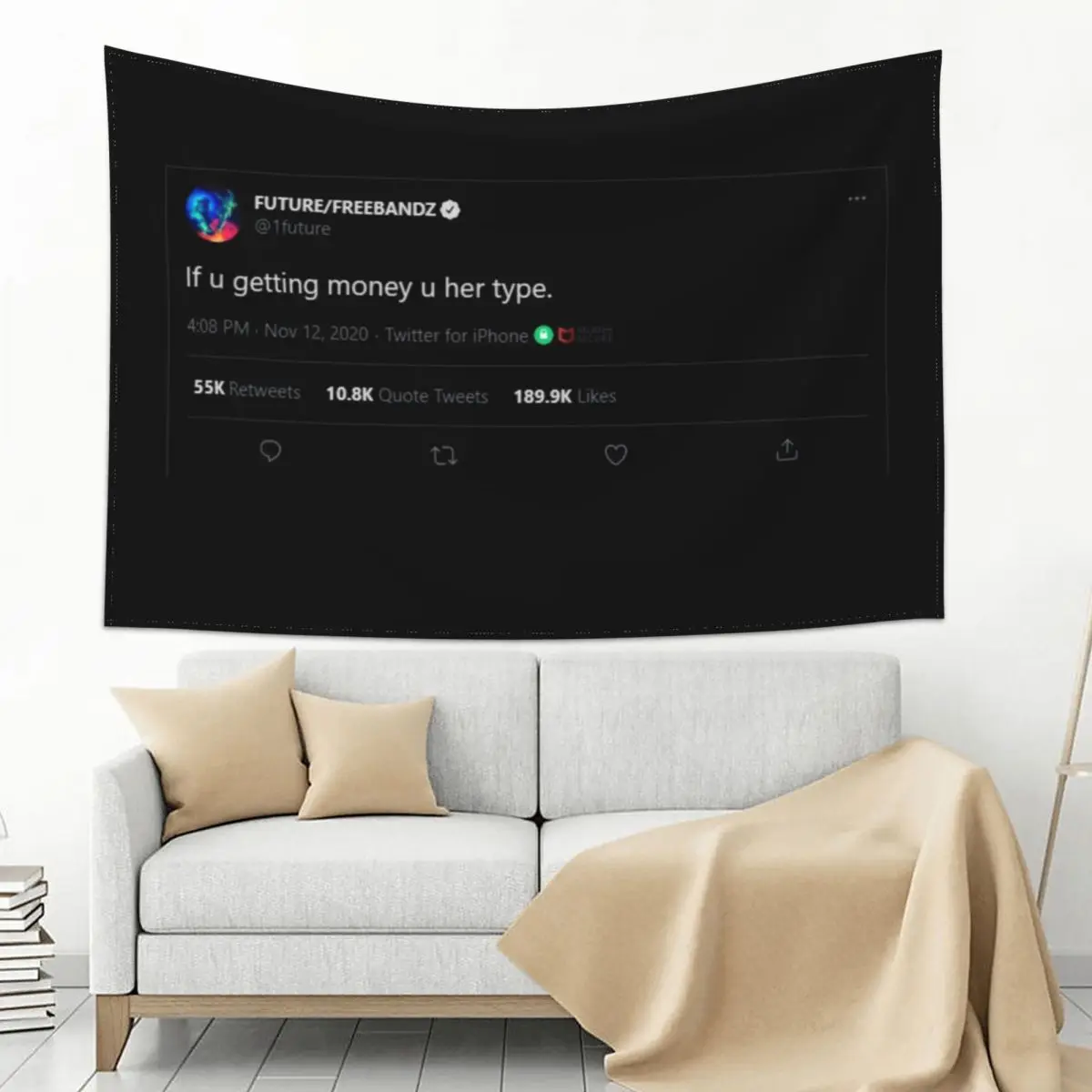 

Funny Future Quote/Advice Tweet Tapestry