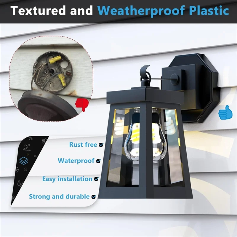 A26F-Octagon Siding Mounting Kit, 8141 Vertical Siding Lamps Mounting Plate Siding Light Blocks For 1/2Inch Lap Siding