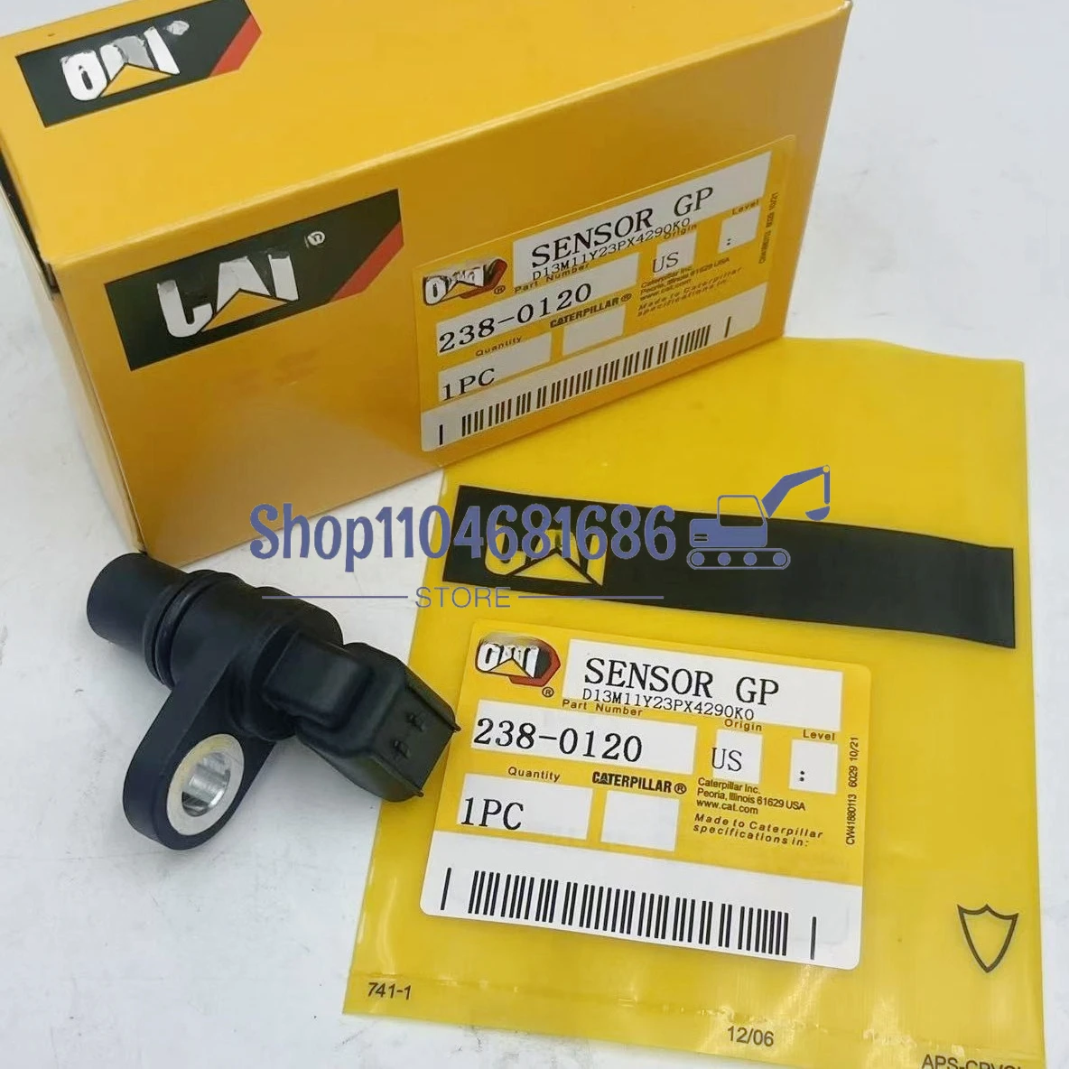 

1pc New Speed Sensor D16M07Y14PR200 238-0120 2380120 for Caterpillar 312D 320D 320E 324E 450E