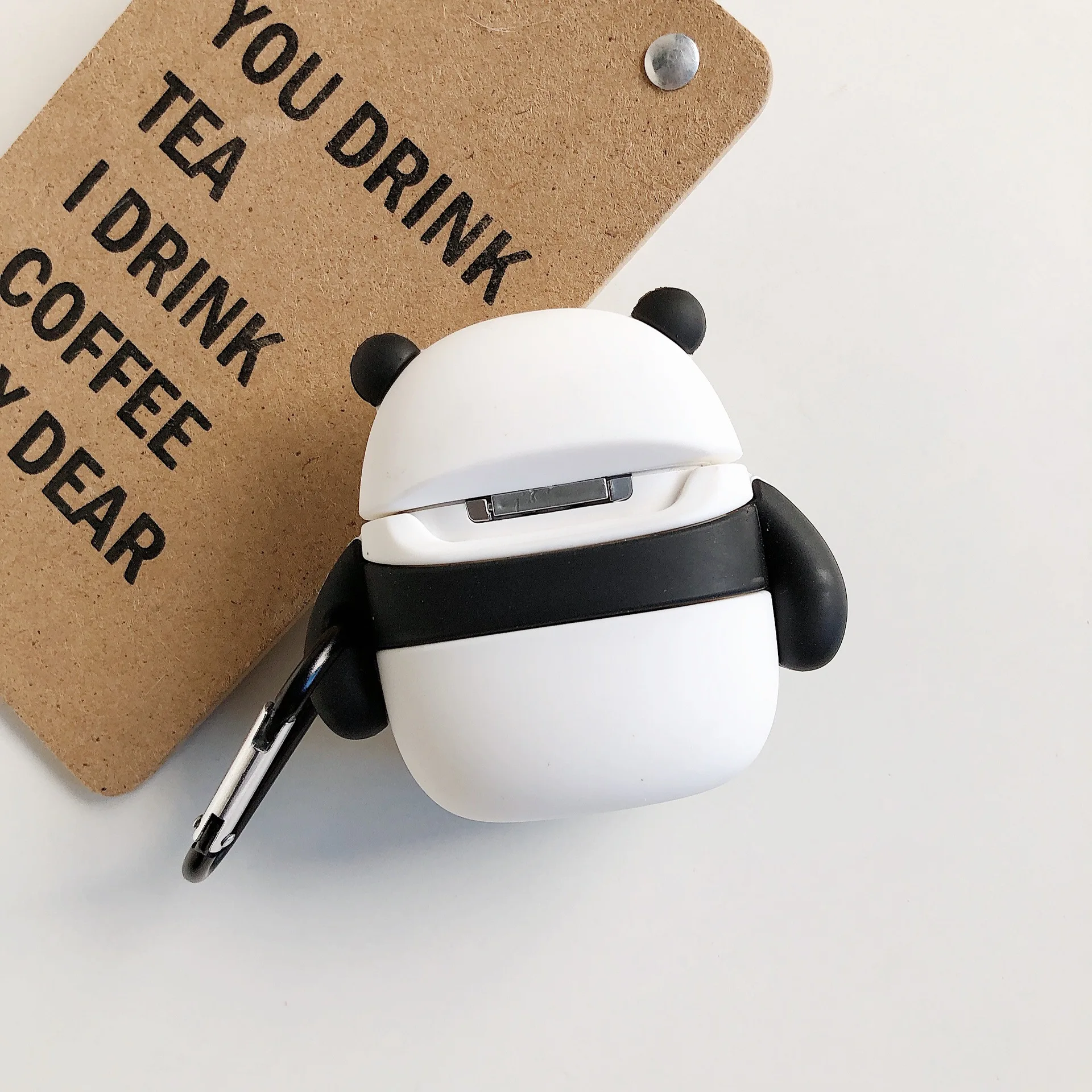 جراب سماعة أذن كارتون باندا بلوتوث لسماعات AirPods ، حافظات سماعات أذن لشحن سماعات Airpods Pro 2 3 ، غطاء واقي من السيليكون