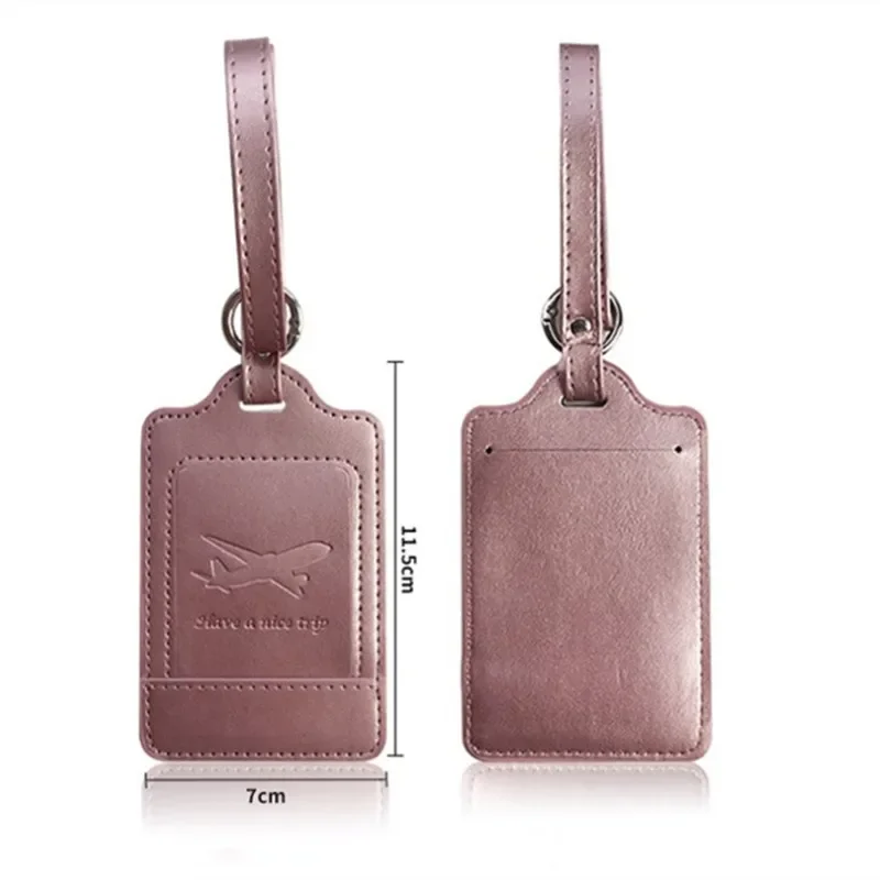 Cute Luggage Tag  Aircraft Boarding Pass Tag Creative Suitcase Hangtag Check-in Leather PU Voyage Airplane Travel Accessories