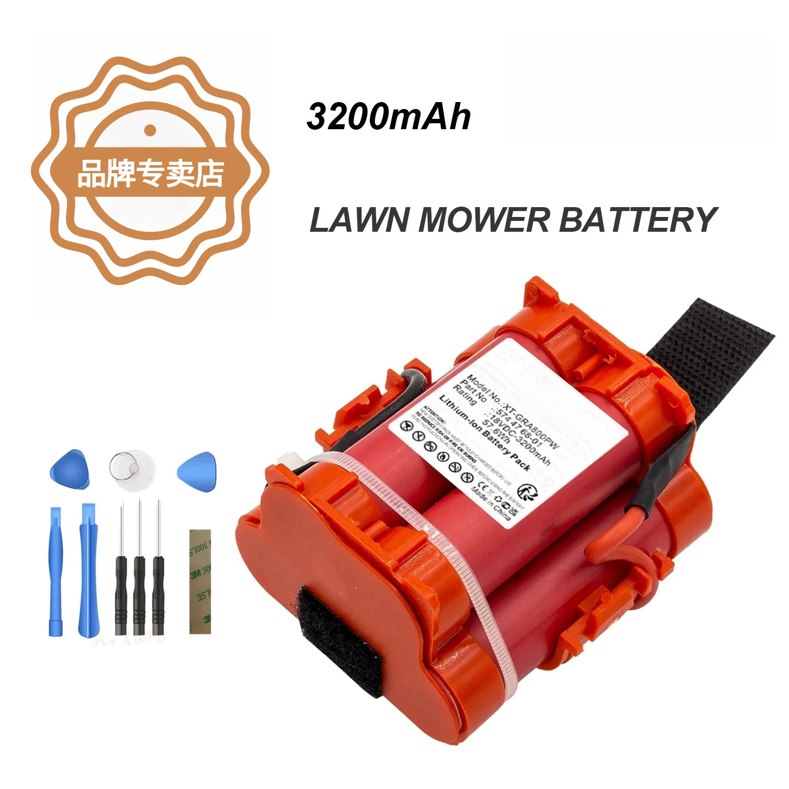 3200mAh Lawn Mower Battery for Gardena 505 69 73-20,574 47 68-01,574 47 68-02,574 47 68-03,586 57 62-01,586 57 62-02