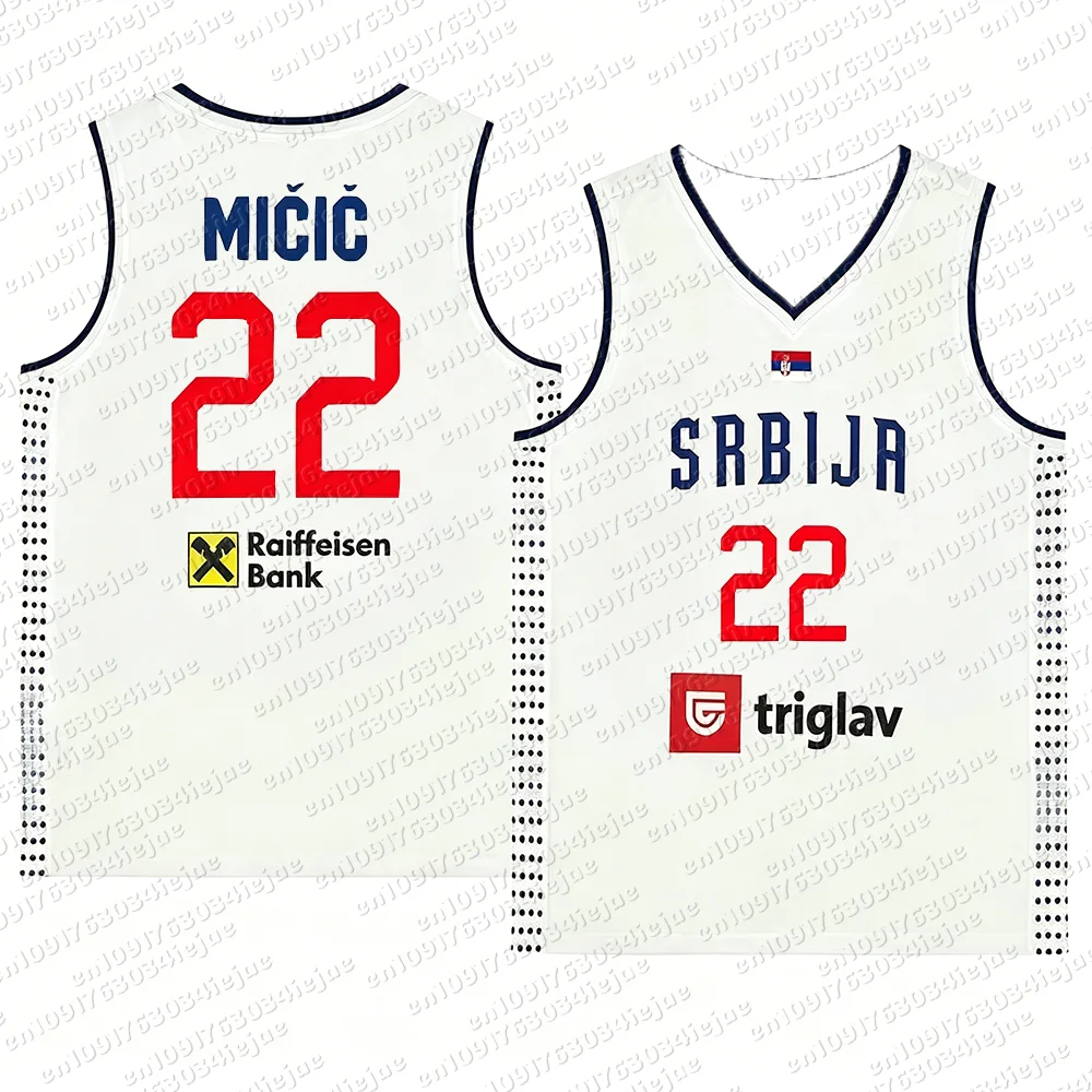 Unisex Atmungsaktives Schnelltrocknendes Basketball-Trikot Srbija 15 Jokic Günstige Hochwertige Outdoor-Sportbekleidung für Kinder – Detail 14