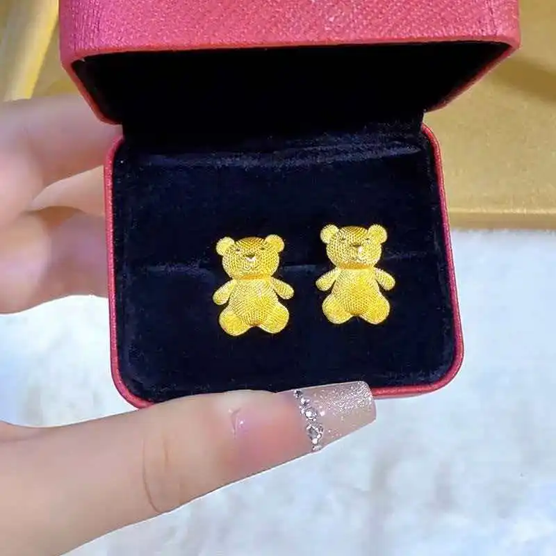 boucles-d'oreilles-en-or-pur-s9999-motif-ours-adorable-style-niche-bijoux-tendance-meme-style-que-les-influenceurs-preferes-couleur-or