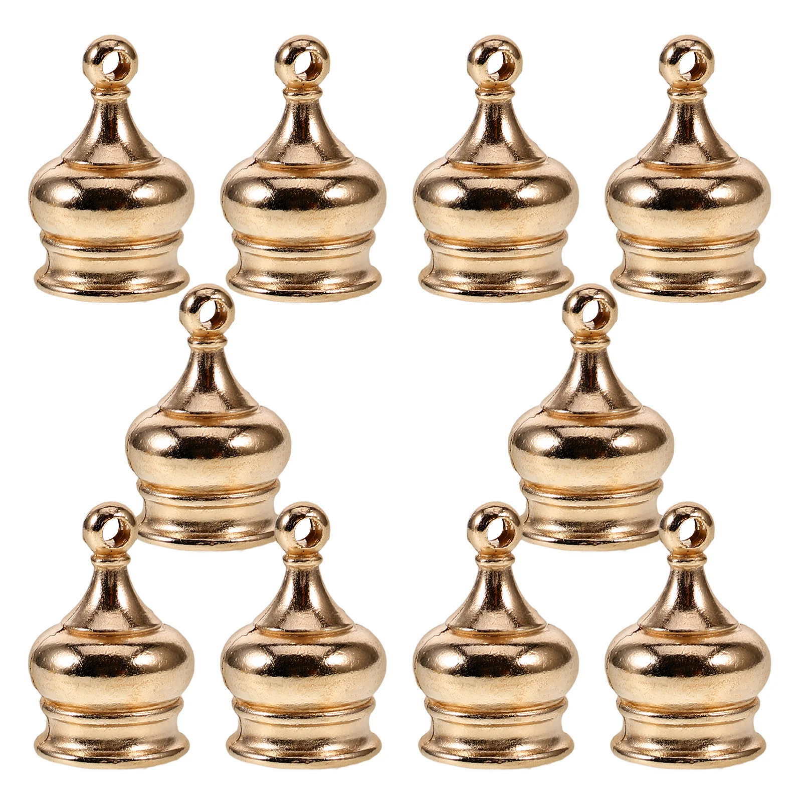 

10Pcs Perforated Decorative Lamp Finials Unique Design for Table Lamps Versatile Metal Lamp Finials Parts Replacement