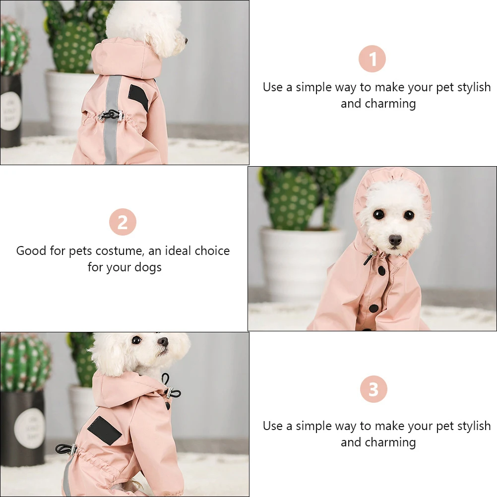 

Waterproof Reflective Dog Clothes Rain Coat Hood Pet Raincoat Raincoats for Dogs Clothing Apparel Hooded