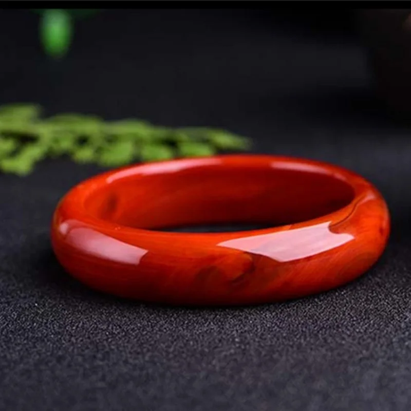 Certified Jade Bangles Women Healing Gemstone Fine Jewelry Genuine Natural South Red Agate Bangles Round Bracelets Ladies Gifts