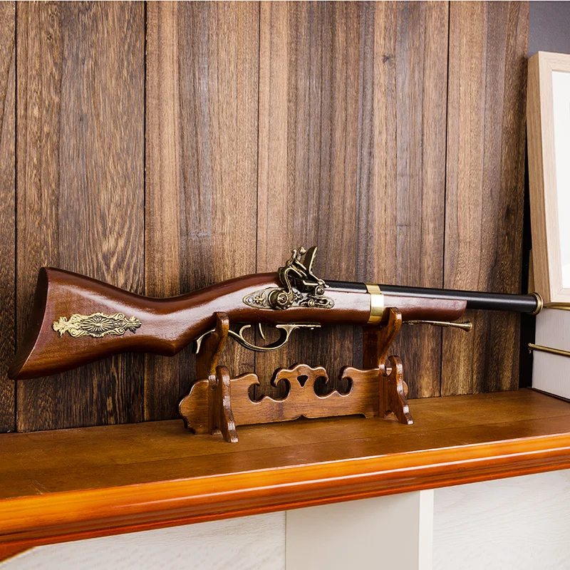 

Wilderness John Gun Model Office Study Desktop Bogu Rack Ornament Solid Wood Crafts