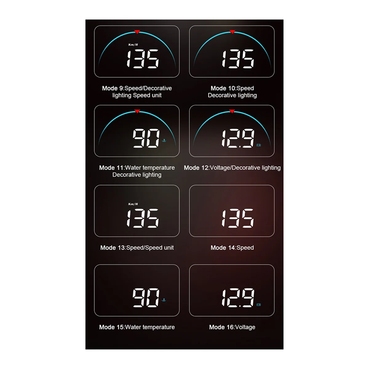 M8 HUD Head-Up Display OBD Car Display Speedometer Universal