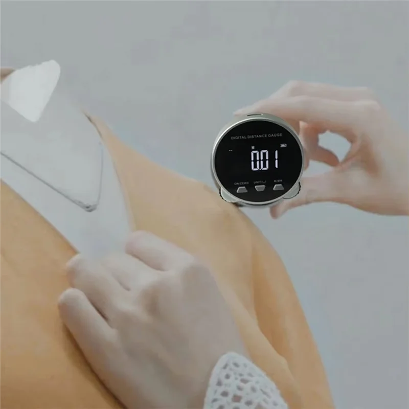 AB45 Rechargeable Electronic Tape Measure, High-Precision Distance Gauge For Cylindrical Diameter Measurement