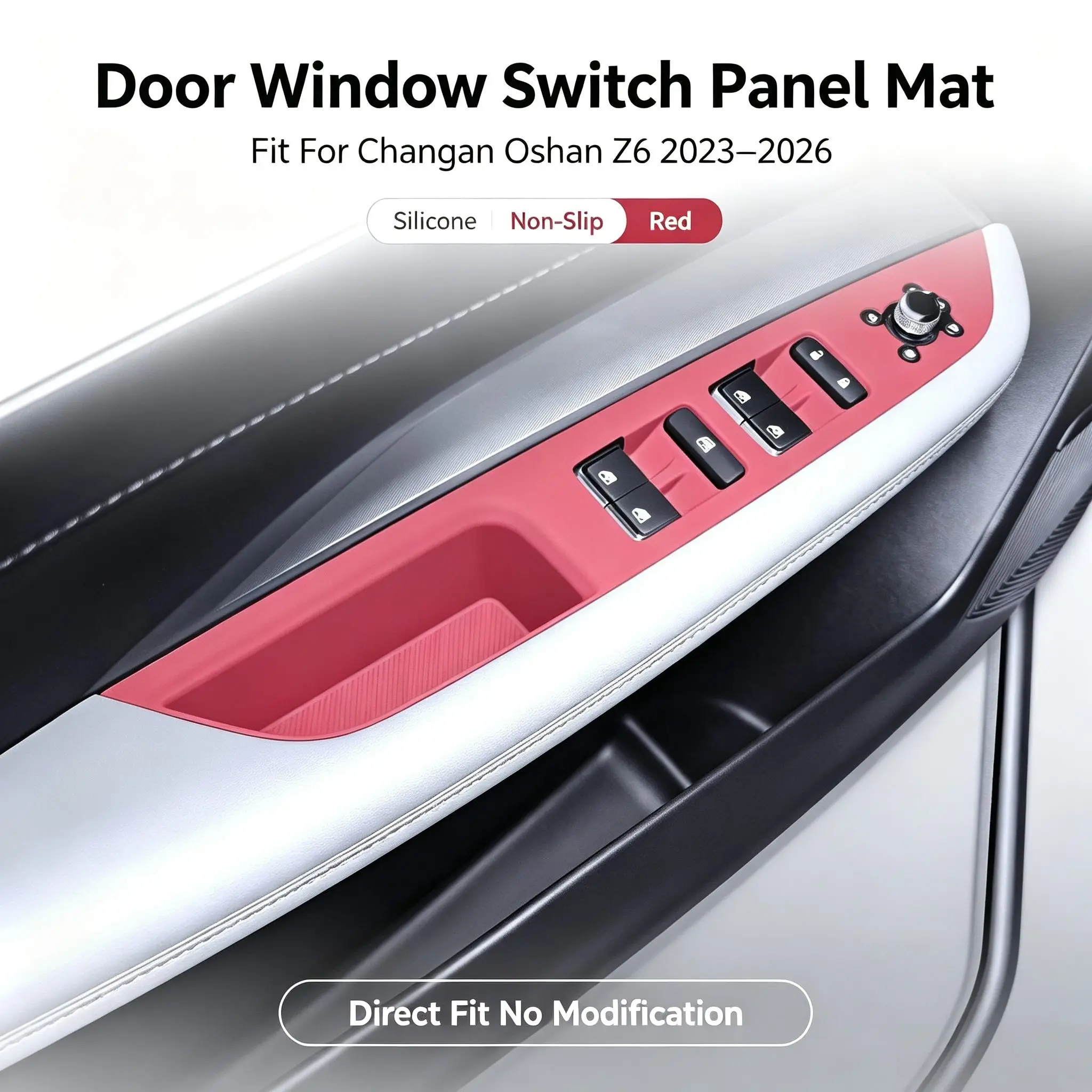Soft Silicone Window Switch Cover For Changan Oshan Z6 2023-2026 Waterproof Door Panel Button Mat Anti-Dust Car Interior Accesso