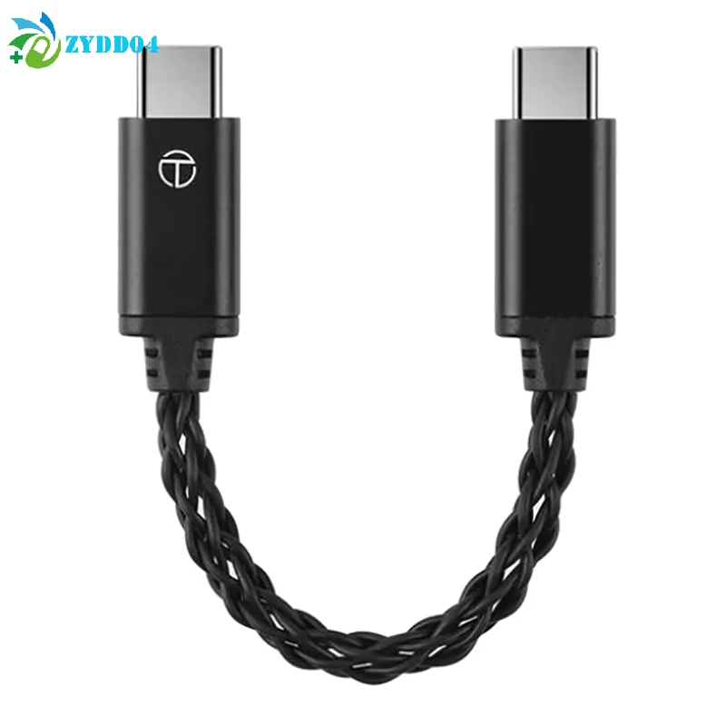 ● Cable de actualización DAC TRN de Tipo C a Tipo C, adaptador Hifi, amplificador de auriculares, cable de 8 hilos plateado para teléfonos TRN TE PRO