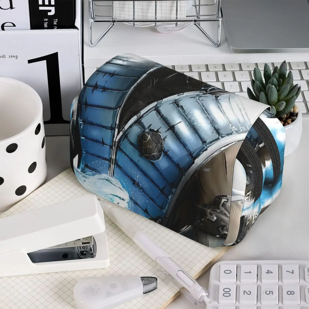 Пенал Mortal Kombat Sub-Zero для школьников, школьная коробка для ручек, сумка для канцелярских принадлежностей, сумка-держатель для ручек