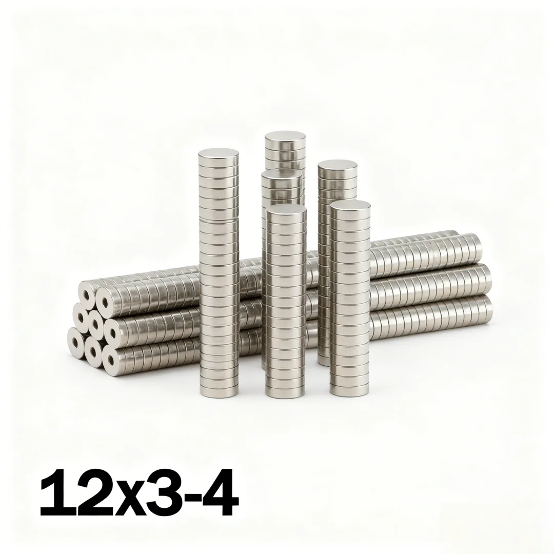 12x3-4mm Super Strong Magnet N35 Round With Holes Magnetic NdFeB Neodymium Magnet Powerful Disc imanes Refrigerator Magnets