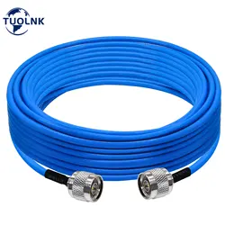 RG402 Cable N Type N Male to N Female Waterproof RF Adapter Cable RG402 Blue Jacket Semi Flexible Low Loss 50 Ohm