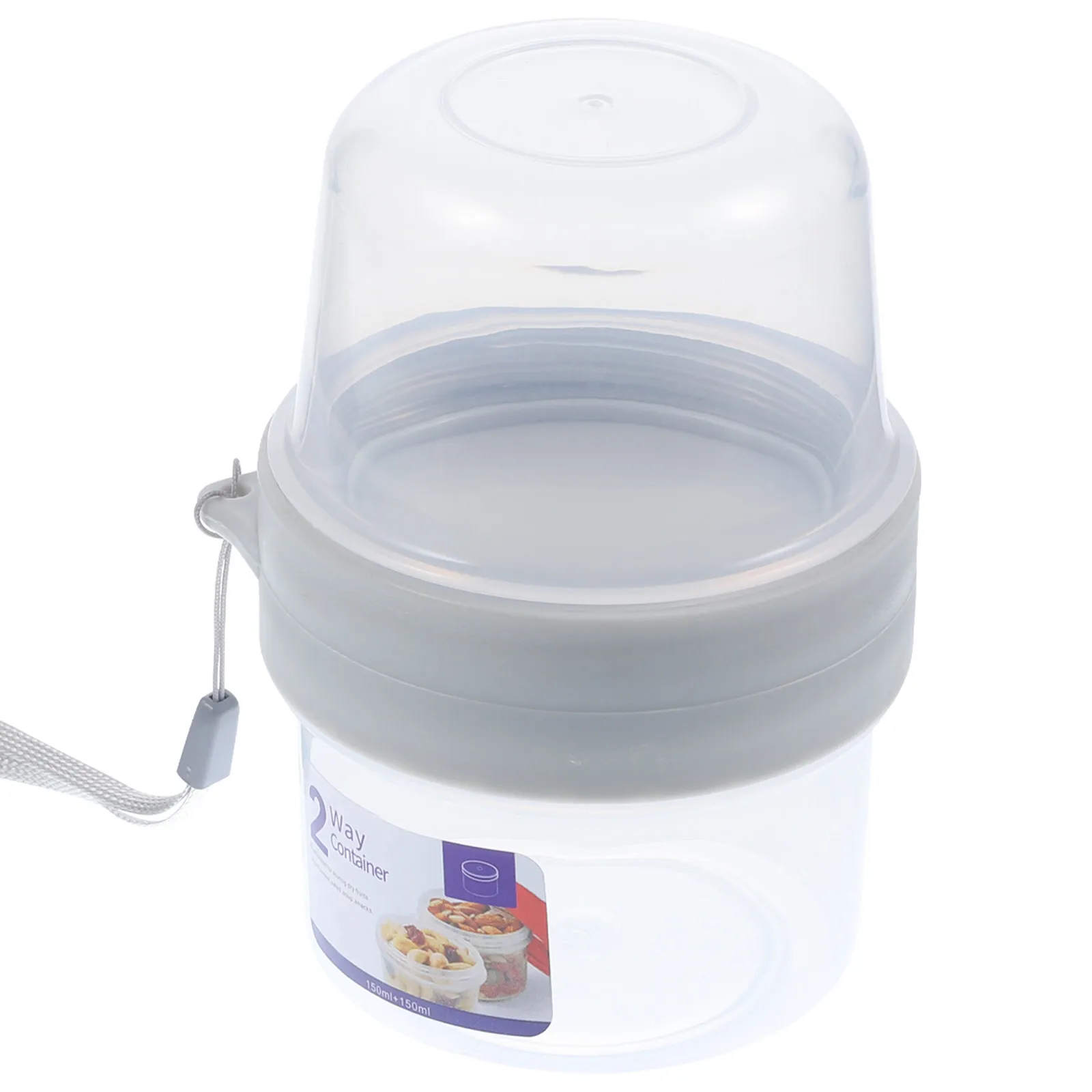 

Double Layer Food Storage Container Portable Breakfast Cup Fruit Oatmeal Box with Lanyard Fresh-Keeping Sealed Food Storage