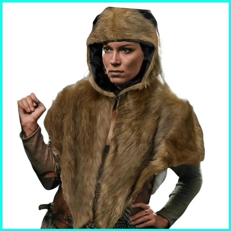 

Warm Polyester Hooded Shawl Costume Accessory Multipurpose Cold Weather Gears For Camping Travel And Indoor Lounging