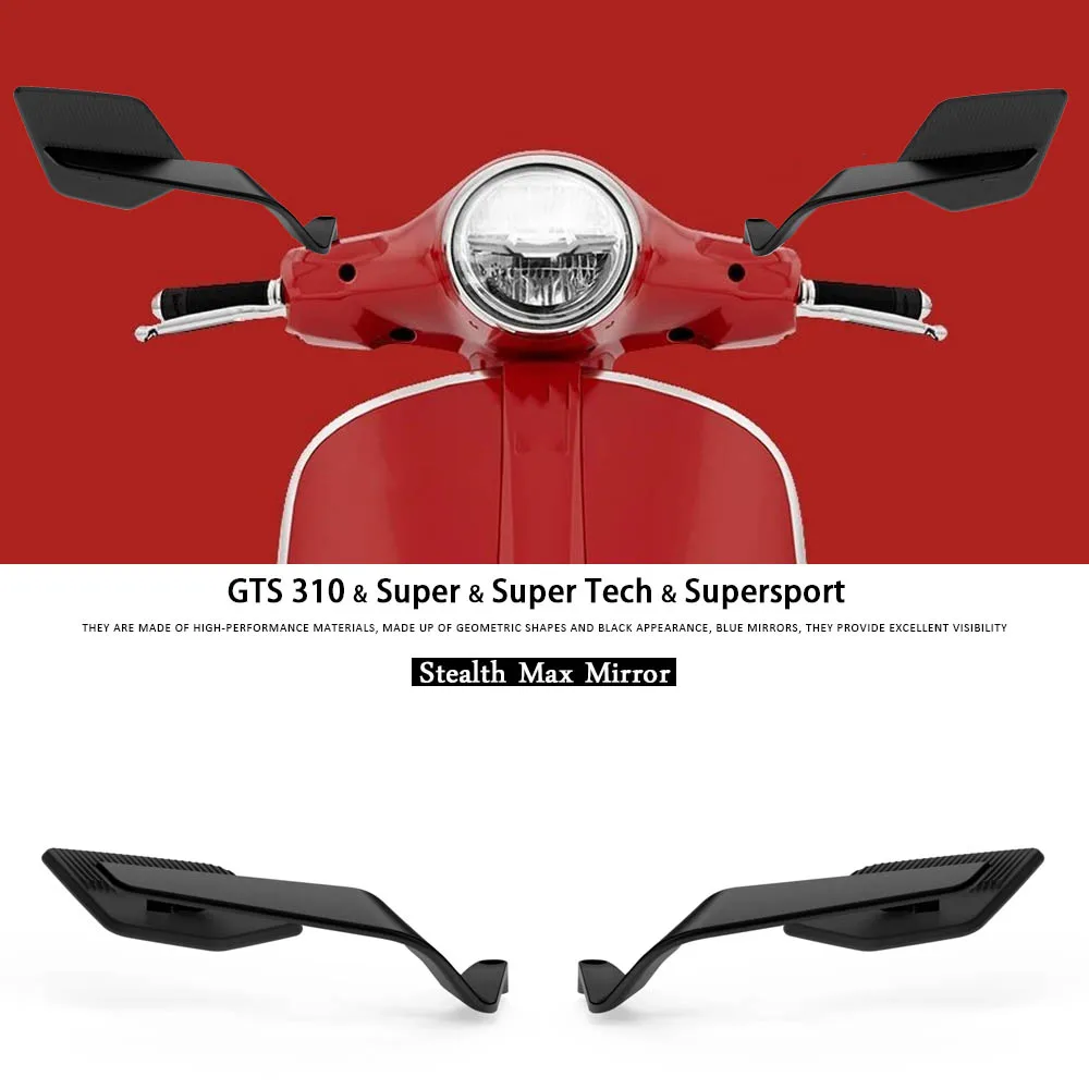 

For Vespa GTS310 Super Tech Supersport NEW Motorcycle Side View Mirror Wind Wing Stealth Max Rearview Mirrors GTS 310 Super 2025